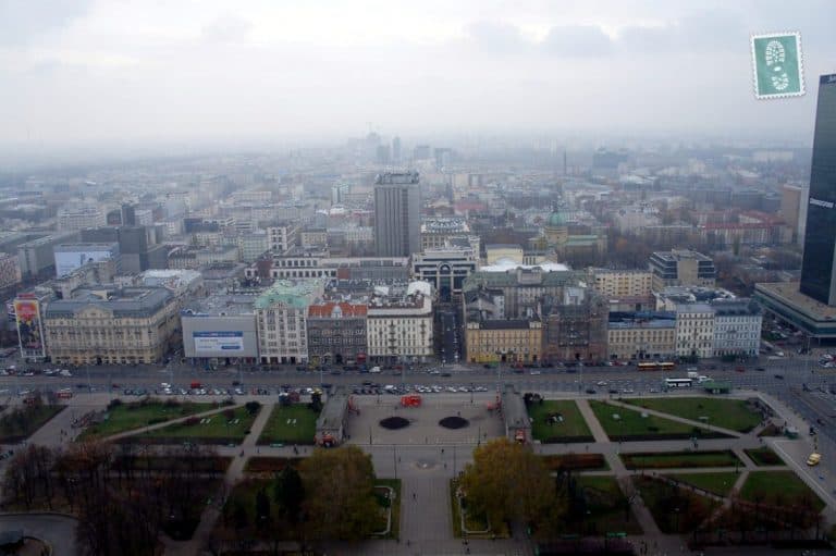 Warsaw seen from the top of the Palace of Culture and Science