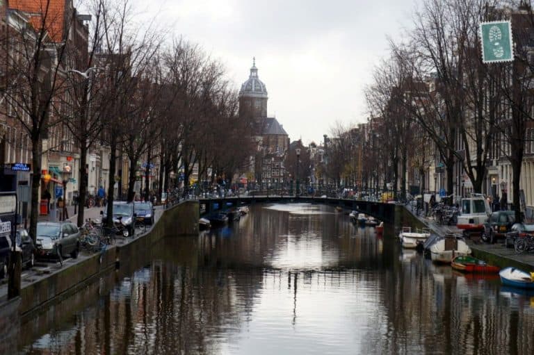 One of the canals in Amsterdam