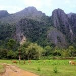 Mountain scenery near Vang Vieng