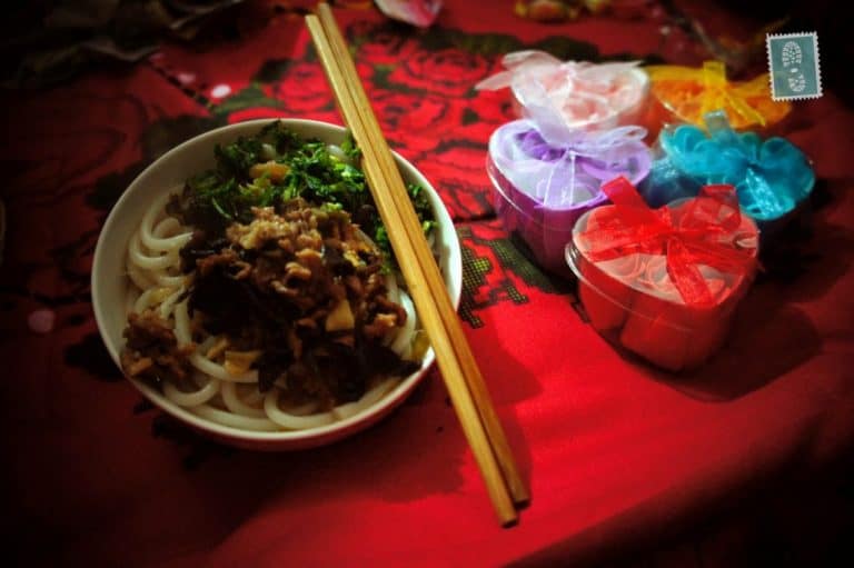 One of my breakfast treats in Huayuan, Hunan province - beef noodle soup with parsley