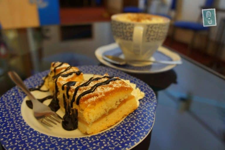 A piece of apple pie I had on the top of the Palace of Culture and Science in Warsaw, the capital city of Poland