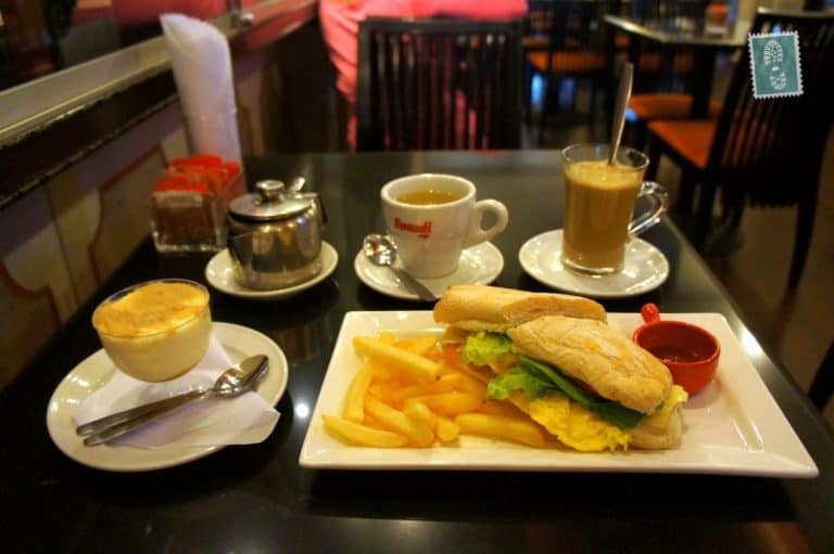 Portuguese breakfast at Cafe Ou Mun, Macau, China