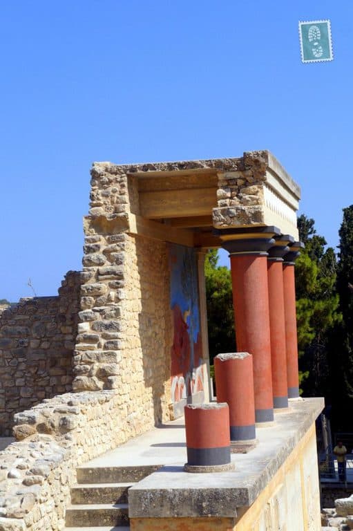 The ancient ruins, the Palace of Knossos