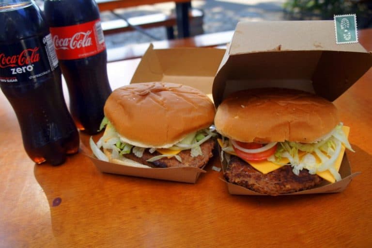 two burgers and coke in Efteling