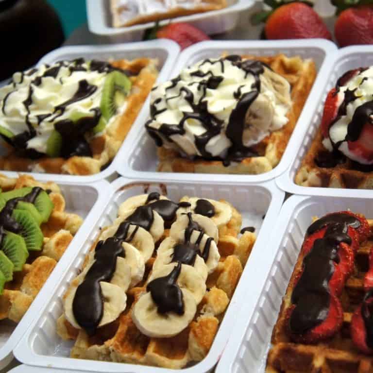 A great variety of Belgian waffles