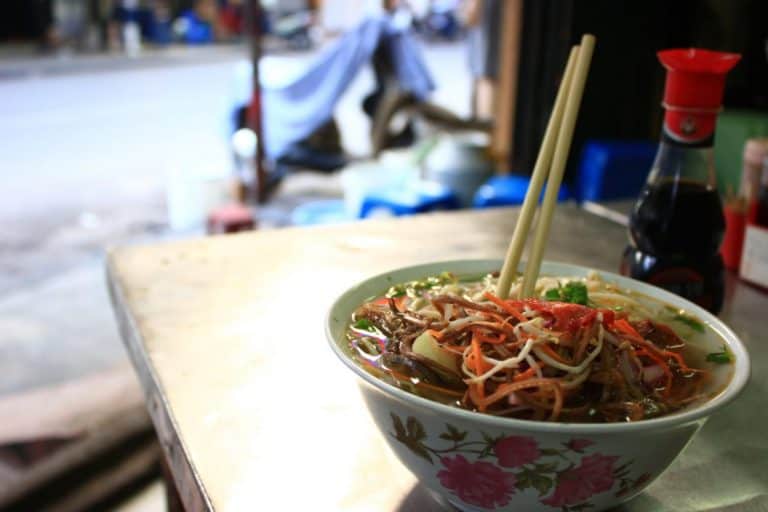 A bowl of Vietnamese pho