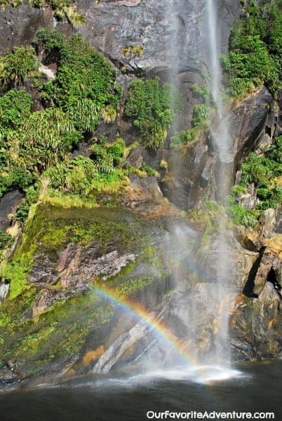 Milford Sound Waterfall Rainbow