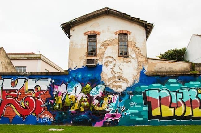Old building turned into a canvas for street artists