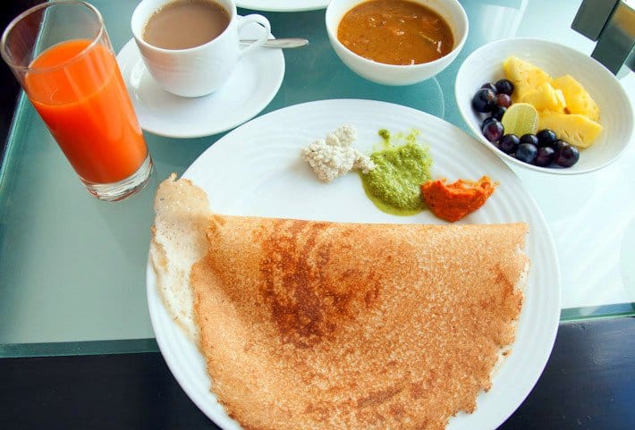 Dosa with sambar