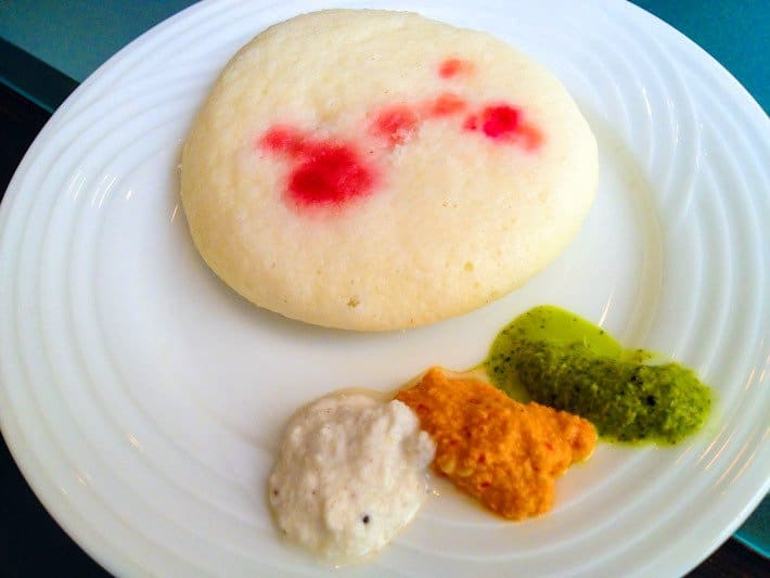 Idli with chutneys