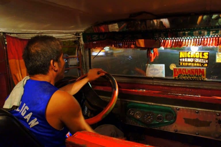 Jeepney driver in Manila