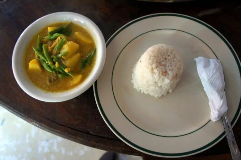 Sweet curry served with rice in Banaue