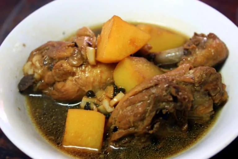 Beef soup with potatoes served in Banaue