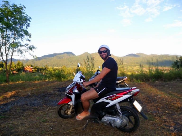 A guy on a scooter in Chang Mai