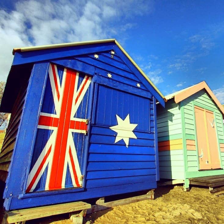 A house with Australian flag