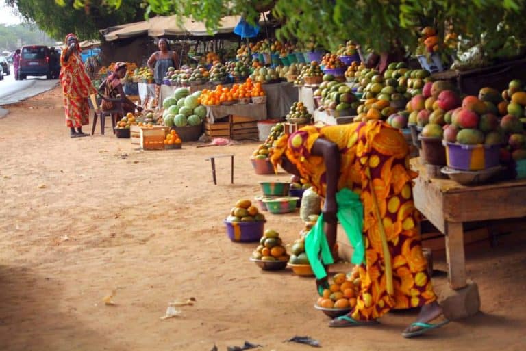 Local market in Africa