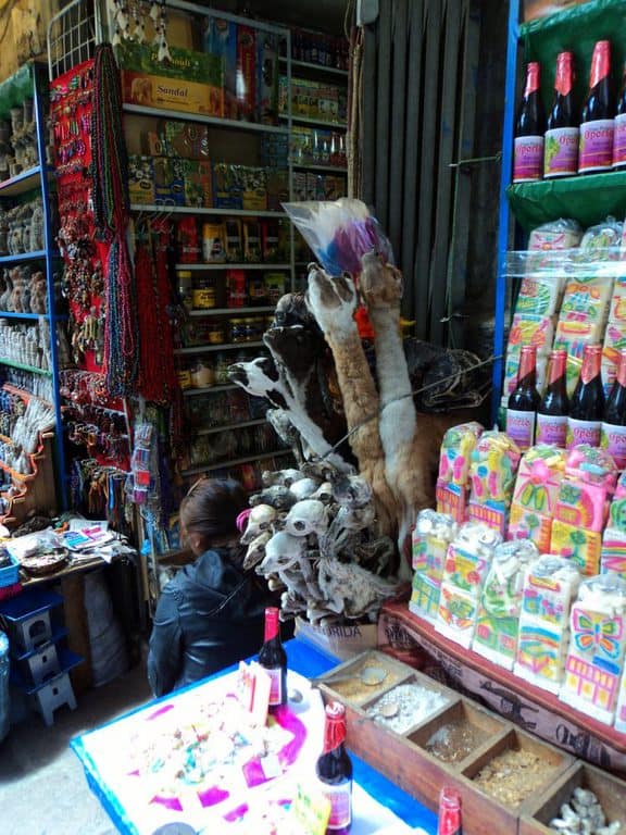 Lama fetuses in the witches market