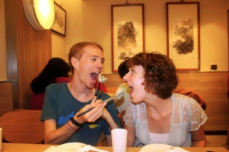 Luke and I eat dumplings at Din Tai Fung(1)