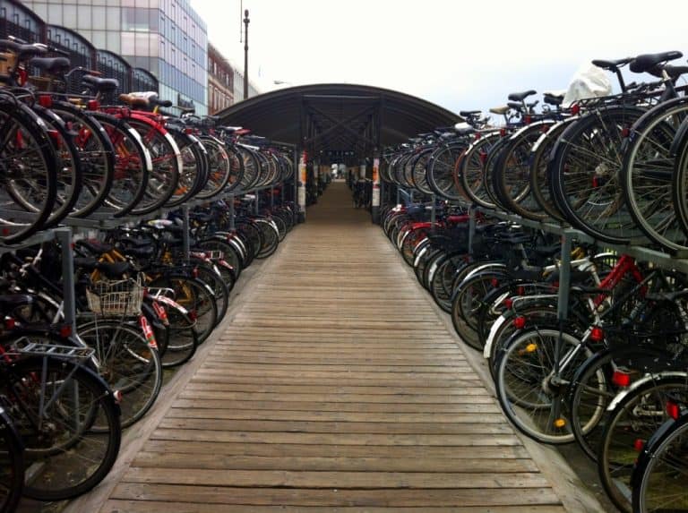 Bicycles at the train station