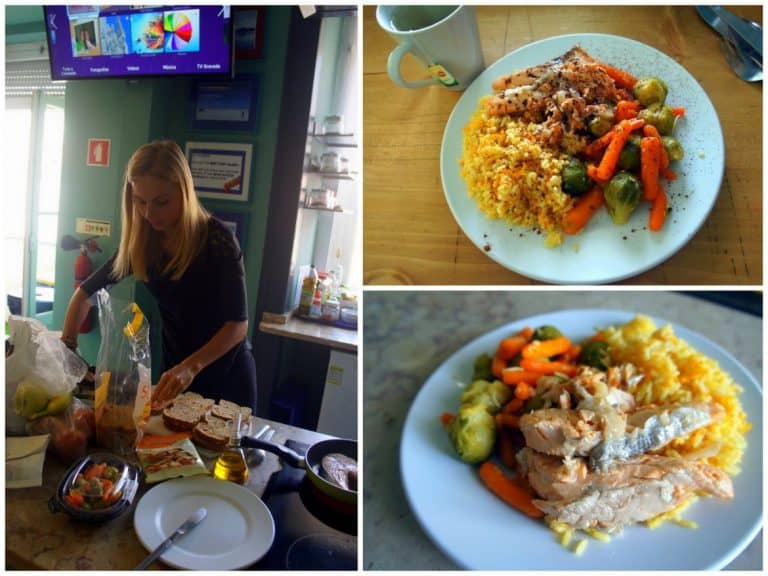 Goodmorning Hostel review1 cooking at Good morning hostel in Lisbon