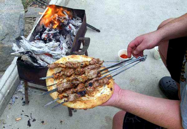 Kebabs-and-bread