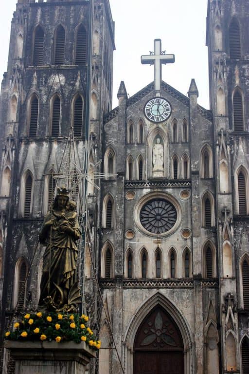 The iconic cathedral looks like it has been through a lot while standing strong.
