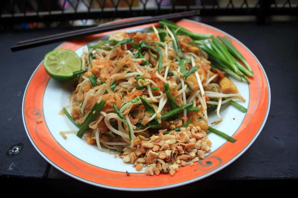 A plate with traditional Vietnamese food, a perfect meal