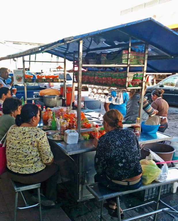 Busy Street Food Stand in Mazatlan