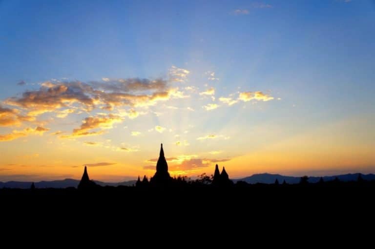 Sunset in Bagan.