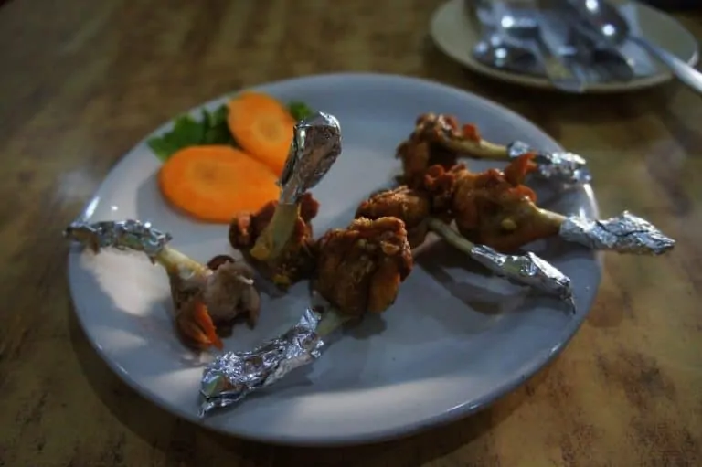 Tiny pieces of chicken we were very disappointed with.
