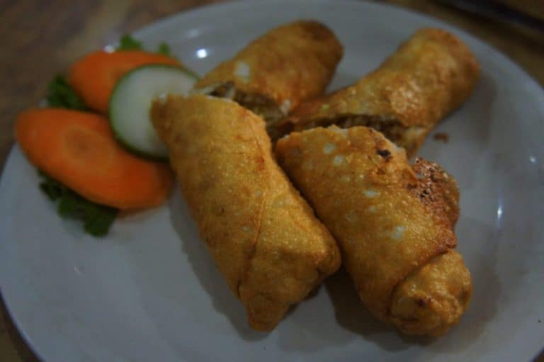 Veggie spring rolls.