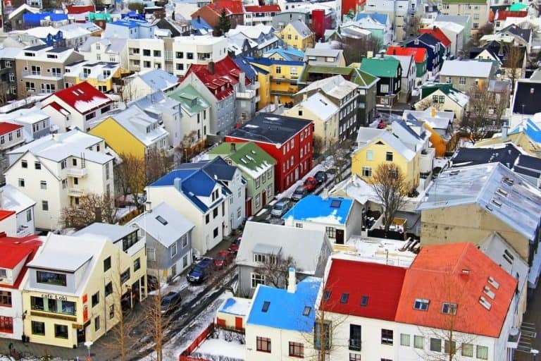 The top view of Reykjavik.