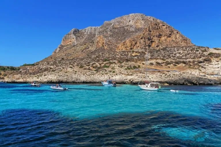 Blue waters in Sicily