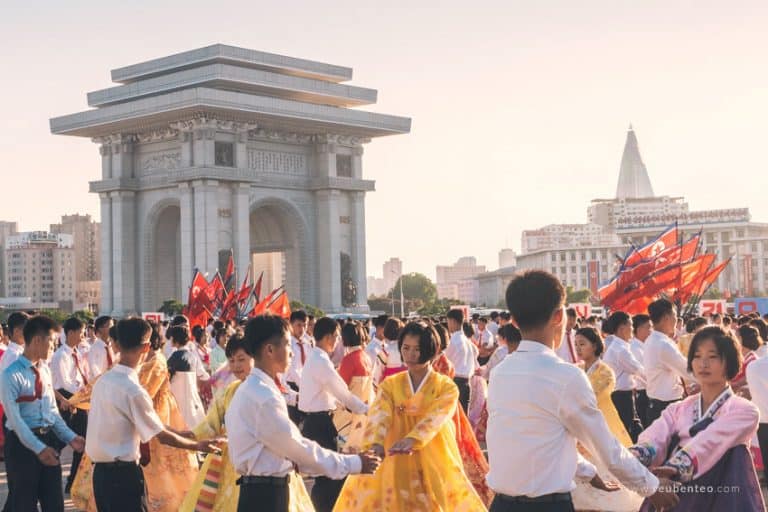 Mass dance North Korea