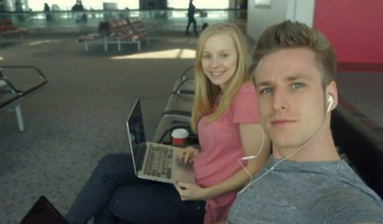 Agness and Cez at the airport