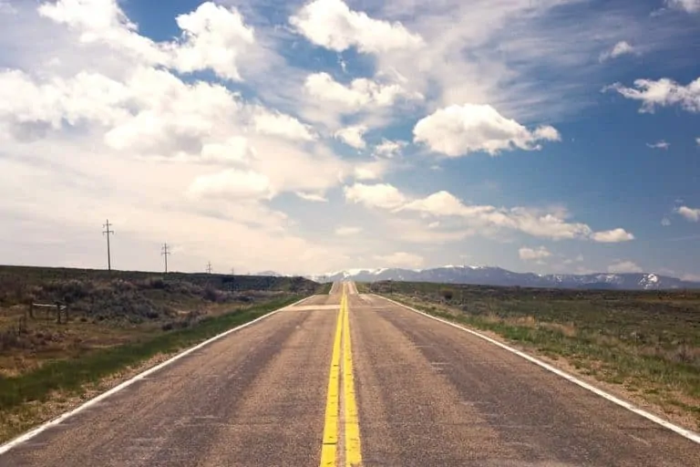 road sky clouds cloudy