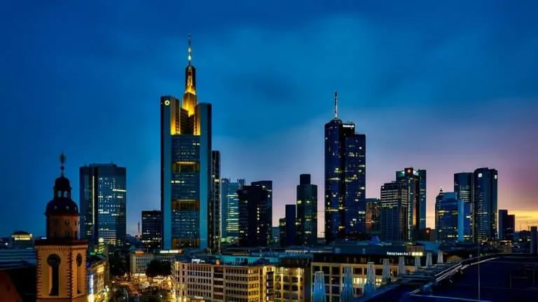 Frankfurt at night landscape