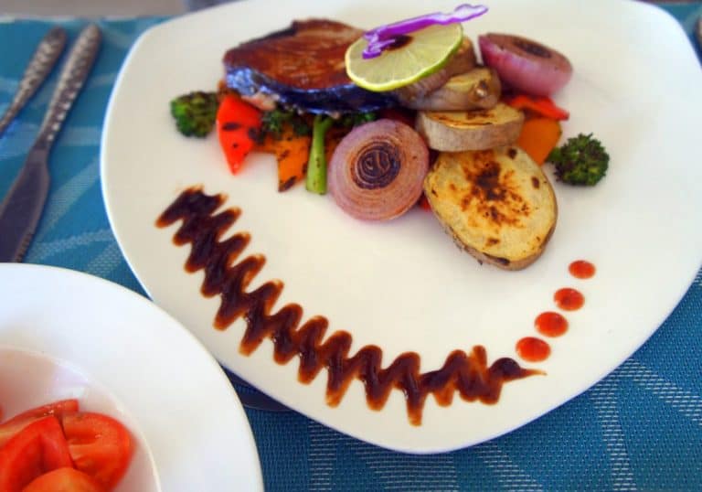 Grilled tuna steak at the Canopus Retreats