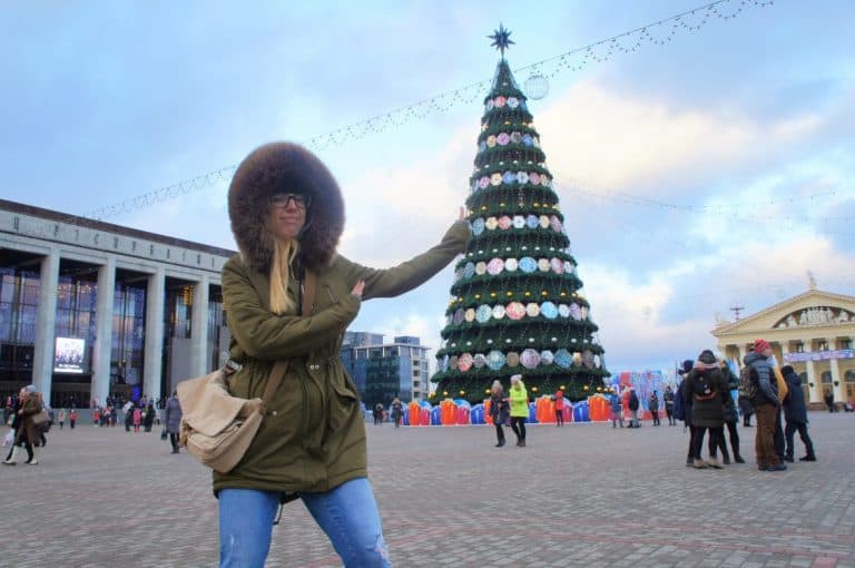 Agness in the city center in Minsk