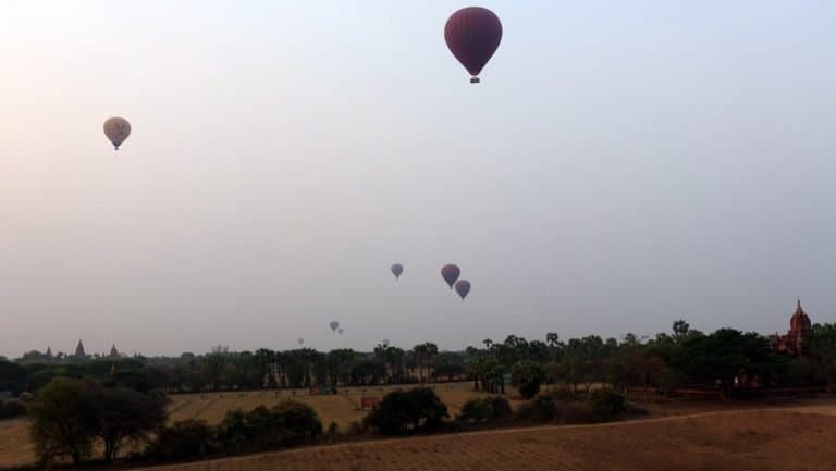 Hot Air Balloons over Bagan
