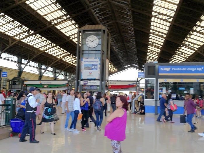 Estacion Central Santiago where travelers take the bus to other parts of the country