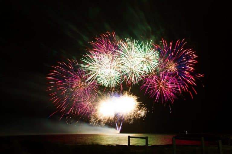 Beach fireworks