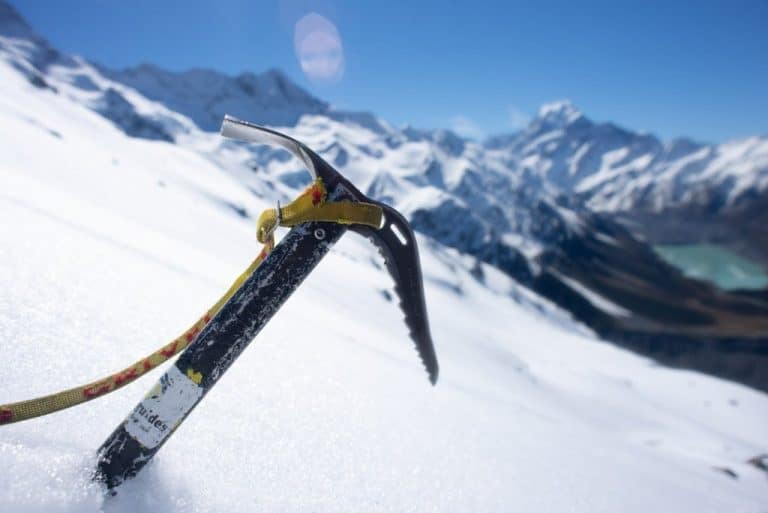 an ice axe for winter alpine hiking