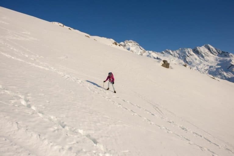 the steepest section of the hike to the mueller hut