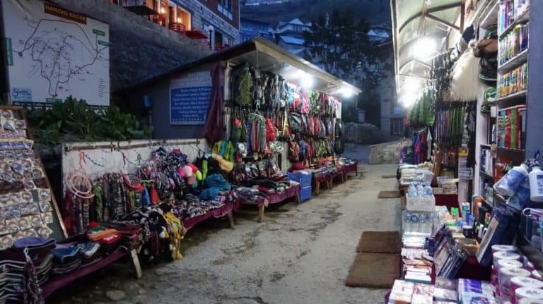 Souvenir stall on the Everest Base Camp trek