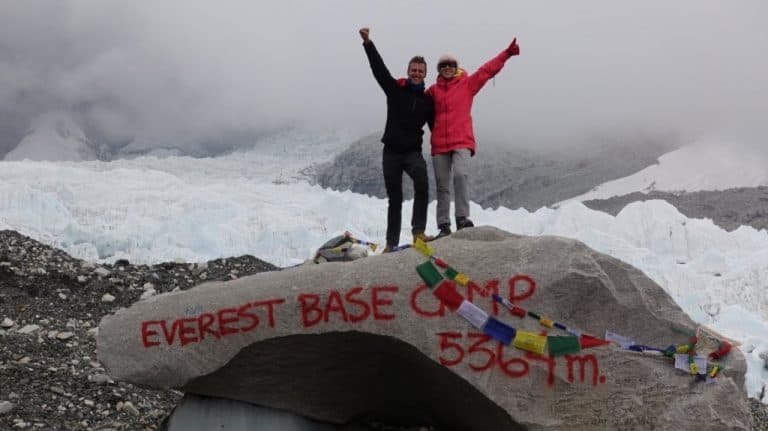 Lydia and Cez reach Everest Base Camp