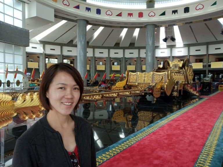 Lydia in the Royal Museum - Brunei itinerary