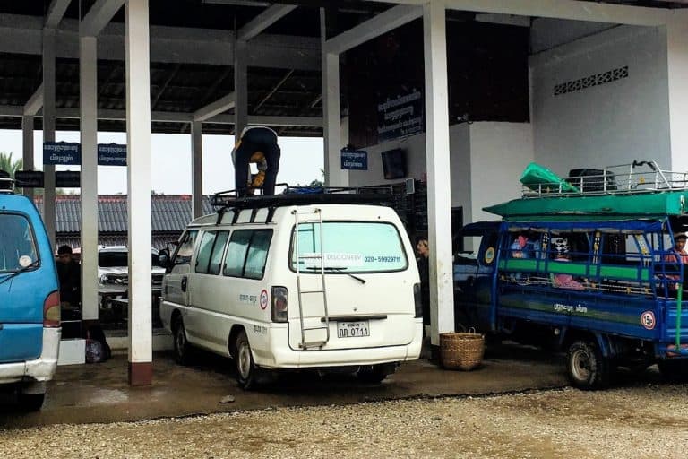 minibus at Luang Prabang station for Nong Khiaw Laos