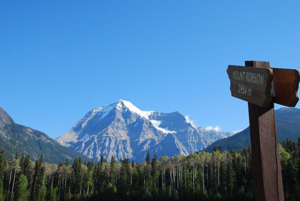 Mount Robson in western Canada 