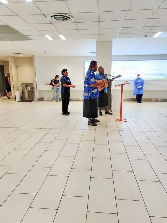 Nadi Airport welcoming tourists